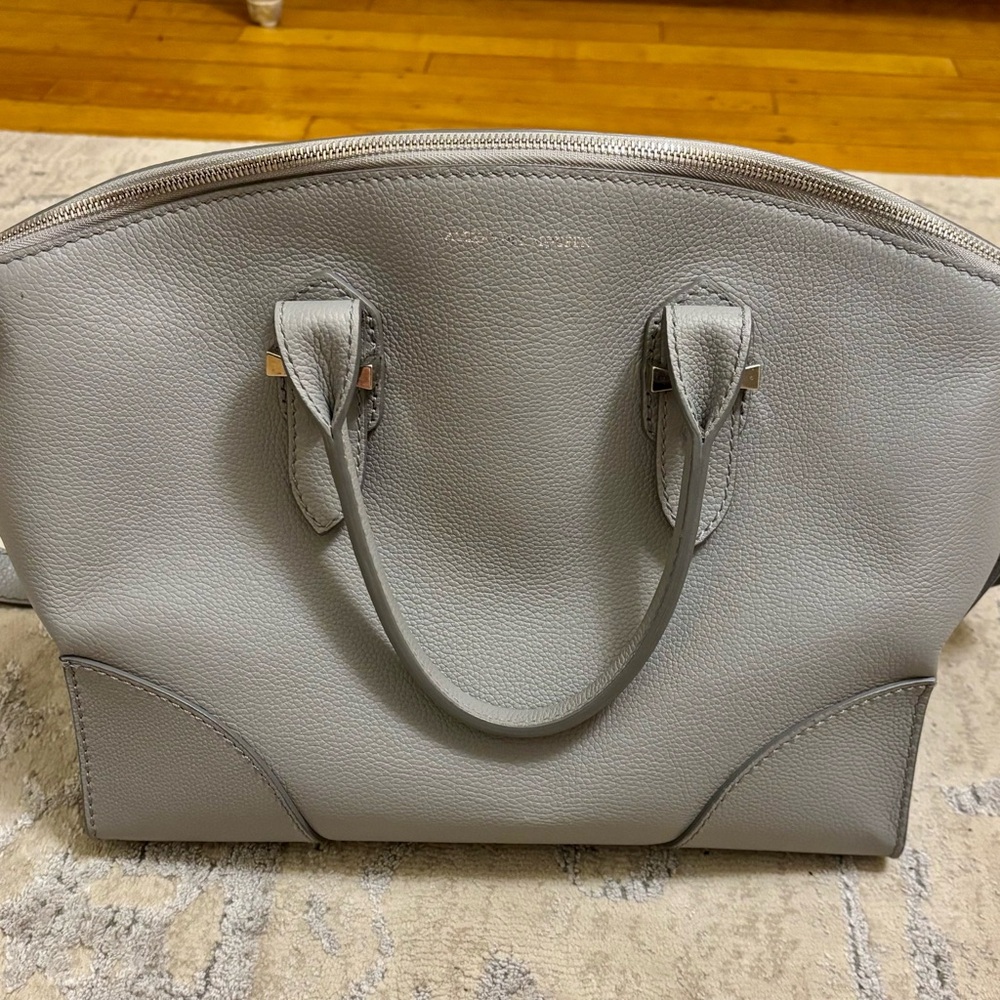 Alexander McQueen Light Gray Satchel